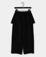 Henny dot velvet frill skirt pants