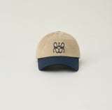 Avivere logo suede khaki navy