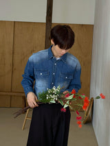 ASCLO Western Brush Denim Shirt (2color)
