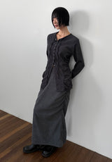 SHIRRING STRAP BLOUSE