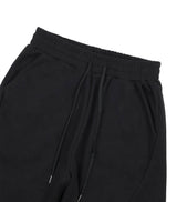 ストラクチャーカーブドスウェットパンツ - ブラック