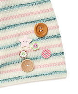 STRIPED BUTTON BEANIE PINK(CV2GSUAB21A)