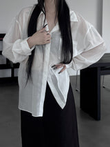 veil tencel シースルーシャツ (2color)