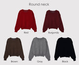 Round Or V-neck Daily Basic Knit (10color / 2type)