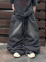 panel denim carpenter pants