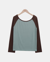 ナード コントラスト ラグラン ロングスリーブTシャツ