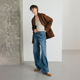 Washed Blue Wide Jean - YW392
