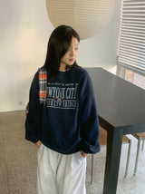 Giddels Brushed Embroidered Over Sweatshirt
