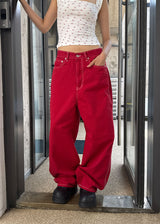 COLOR STITCH WIDE PANTS
