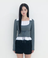 Claire top (Charcoal)