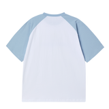 25SS コネクトロゴラグランショートスリーブTシャツ スカイブルー