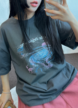 マイギャラクシー☪🌌✨オーロラプリンティングTシャツ 🎀🩶2カラー