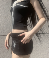 Ludena Tattoo Low-Waist Skirt