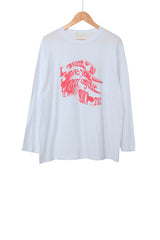 Wave Lettering Long Sleeve T-Shirt