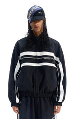 Colorblock Washed Windbreaker Jacket