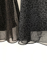 chiffon leopard skirt