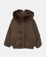 Coron Toggle Balloon Overfit Faux-Fur Hood Zip-Up Padding