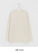 [unisex] Napyu Slit Over Plain Long Sleeve Tee