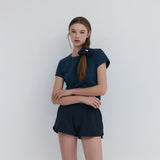 【MADE】 Waffle Scrunchie_Navy