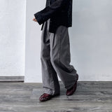 Washed Multi-Button Wide Pants