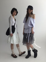 Verde chiffon skirt (3color)