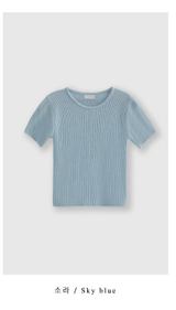 Weekly Linen Ribbed Round Knit / 4 colors