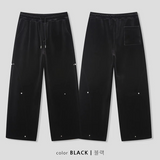 [Unisex] Velvet mink rivet banding pants