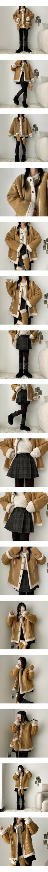 Keld Oversized fit Round Mustang, Gloves Set