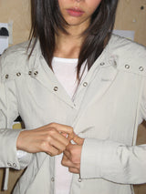 SNAP HOODIE SHIRT (SAND GREY)