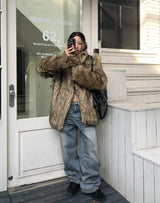 Innit Embo Dirty Wash Straight Denim Pants