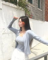 [MADE/set item] Punching, lace camisole + cardigan set