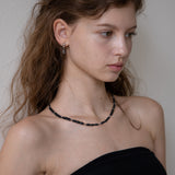 Oval black onyx necklace