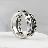 SVR-623 [Korean celebrity Enhypen Heeseung wears] silver 92.5 cross chain silver ring