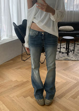 LOW FLARE BOOTS CUT DENIM