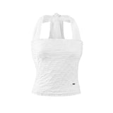 Lace Halter Tube Top [White]