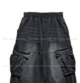 Hard Vintage Washed Cargo Denim Pants
