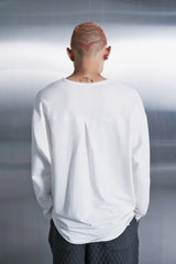 ESSENTIAL PLEAT U-NECK TEE (Off-White)