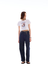 RABBIT CAT CROP T-SHIRT