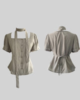 newdili scarf texture blouse