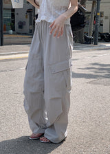 #Ritz Parachute Nylon String Cargo Pants (5color)