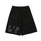 Weekend warrior typography printing washing short pants (Charcoal)