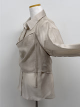 [Bustier SET] Artique Tencel Seethrough Blouse