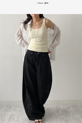 Floral Patch Balloon Wide Pants