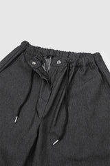 ピンストライプワイドバンディングパンツ