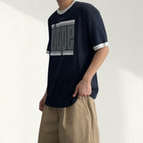 Dope lettering color matching short sleeve T-shirt 