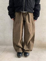 Hugin Cut Cotton Balloon Wide Pants