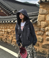 (zp) MM SYMBOL LOGO 2WAY ZIP-UP (GREY)