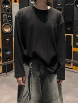 Loose ribbed bony long sleeve 3C