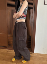 [Unisex] Dart cargo wide pants(2color)