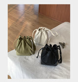 Natural Canvas Shirred Pouch Bag - A Drawstring Bag with a Unique Vibe